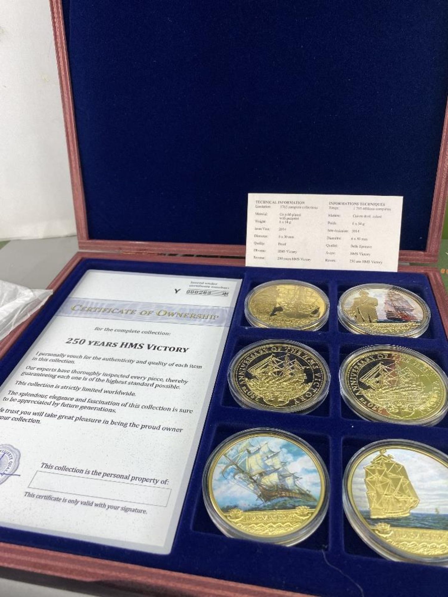 Windsor Mint ‘250th Anniversary of HMS Victory’ Gold Plated Set