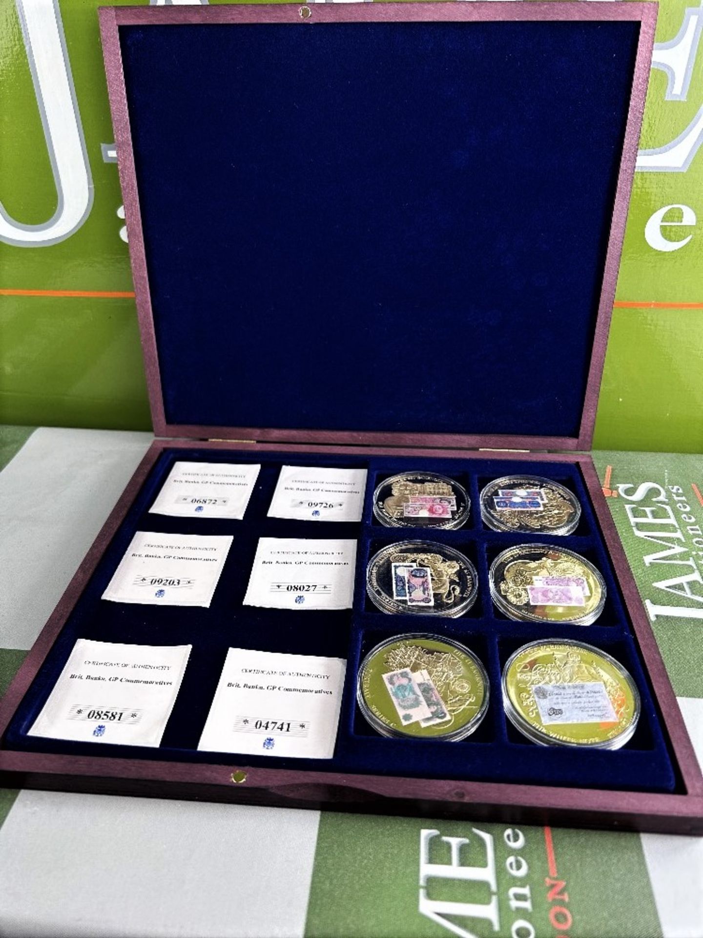 Windsor Mint - 6 x British Banknotes Gold Plated Boxed Commemorative Coin Set. - Image 5 of 5