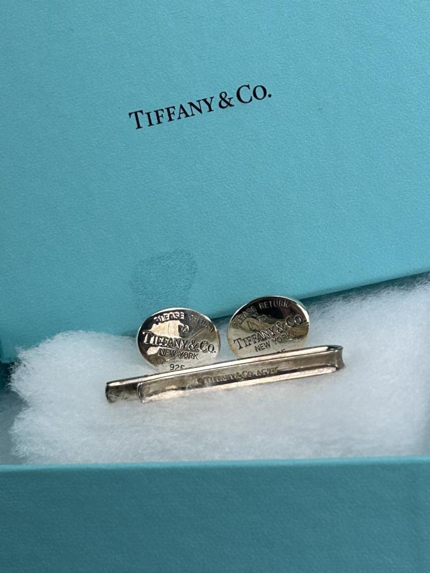 Tiffany & Co 925 Silver Cufflinks & Tie Pin Special Edition - Image 5 of 6