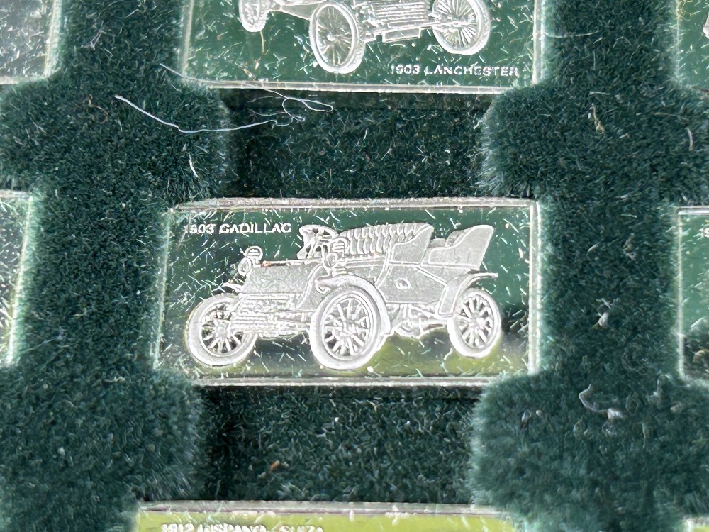 Franklin Mint Solid Silver History Of Automobiles Ingots 165g Sterling 925 - Image 5 of 6