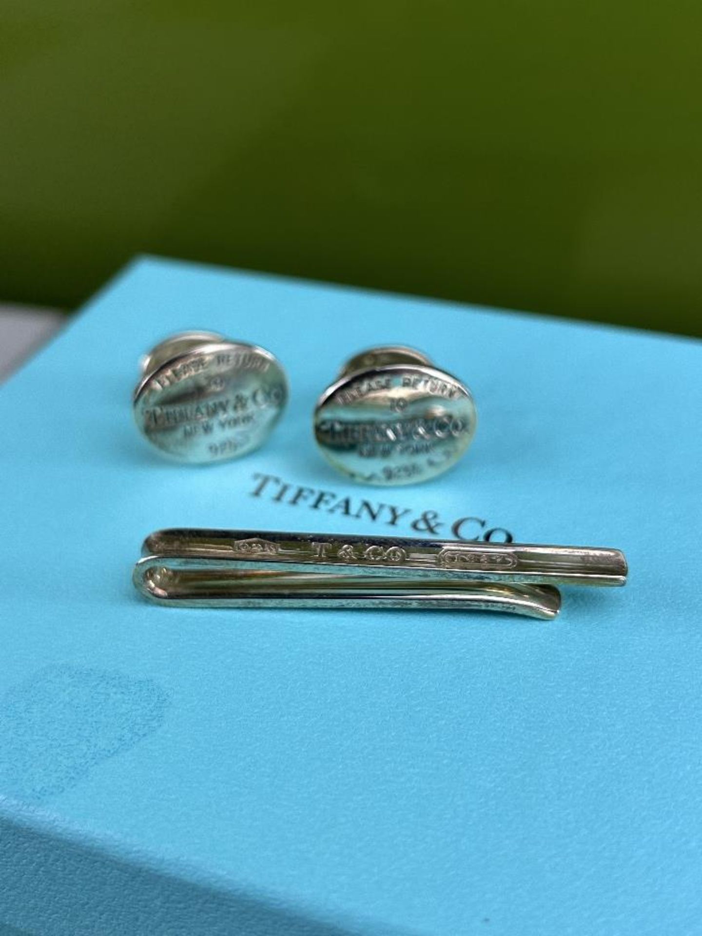 Tiffany & Co 925 Silver Cufflinks & Tie Pin Special Edition - Image 3 of 6