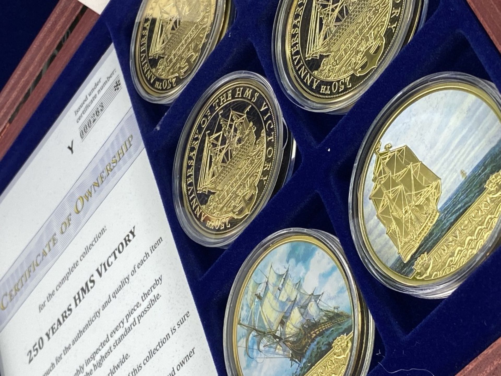 Windsor Mint ‘250th Anniversary of HMS Victory’ Gold Plated Set - Image 5 of 7