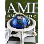 Osbourne & Allen Ltd-Semi-Precious Gemstone Globe Ocean Blue