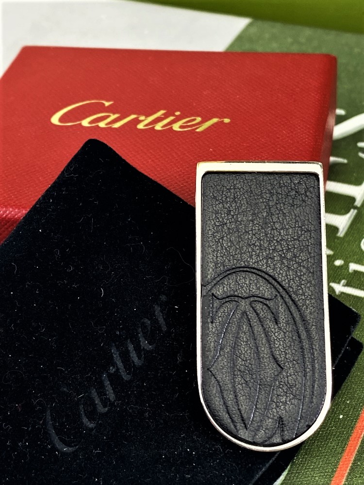 Cartier Paris Money Clip & Monogram leather Insert