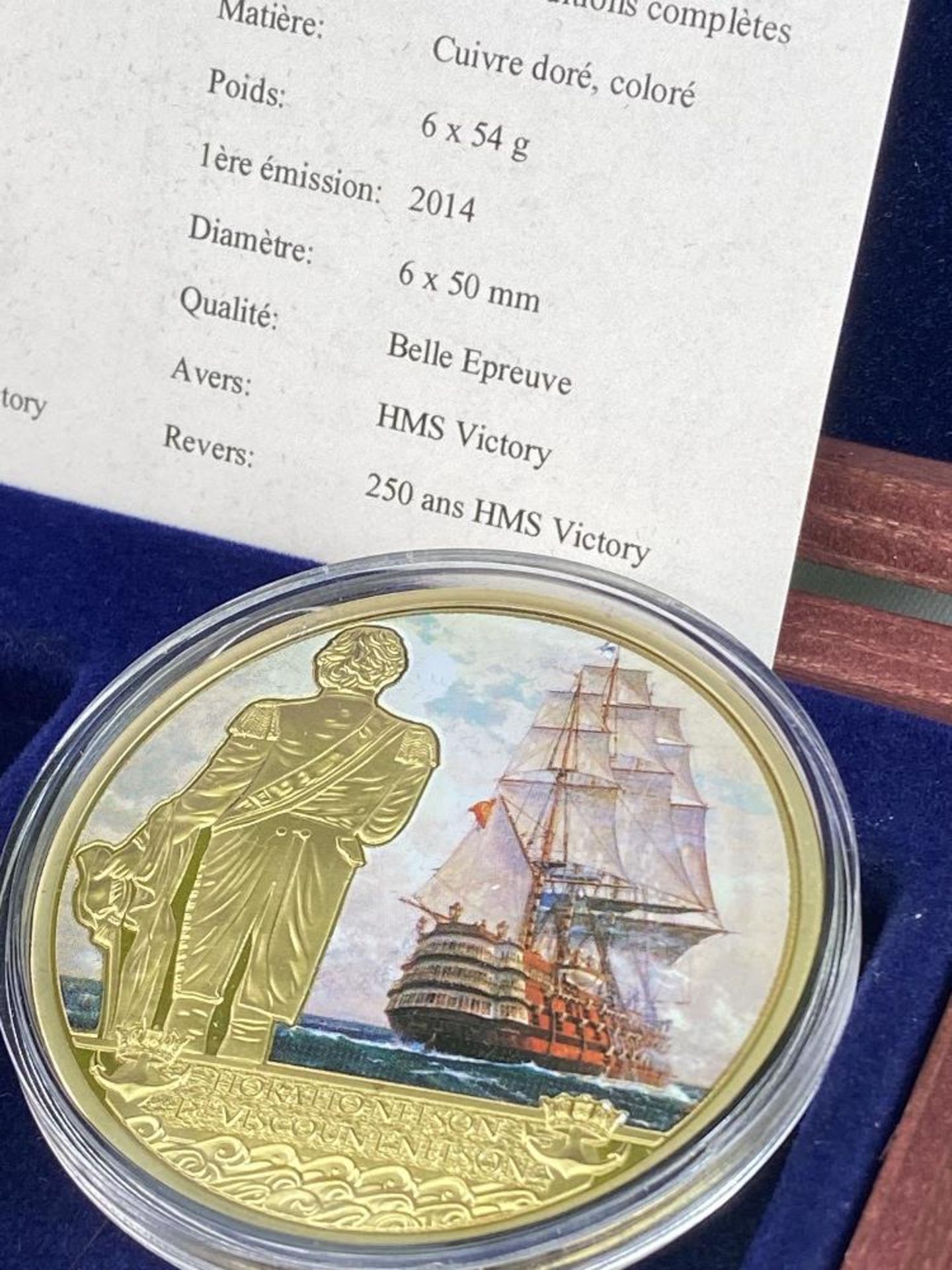 Windsor Mint ‘250th Anniversary of HMS Victory’ Gold Plated Set - Image 4 of 7