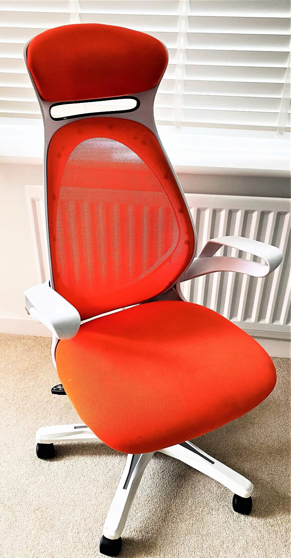 Designer "Orange" Desk Chair On Castors