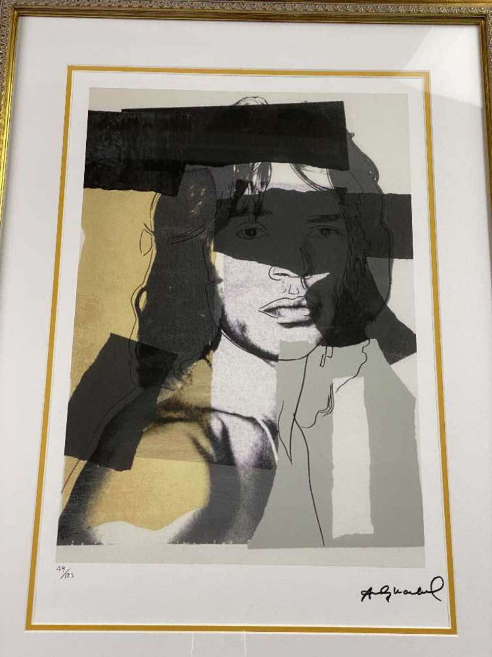Andy Warhol (1928-1987) “Jagger” Numbered Ltd Edition of 125 Lithograph #49, Ornate Framed. - Image 2 of 8