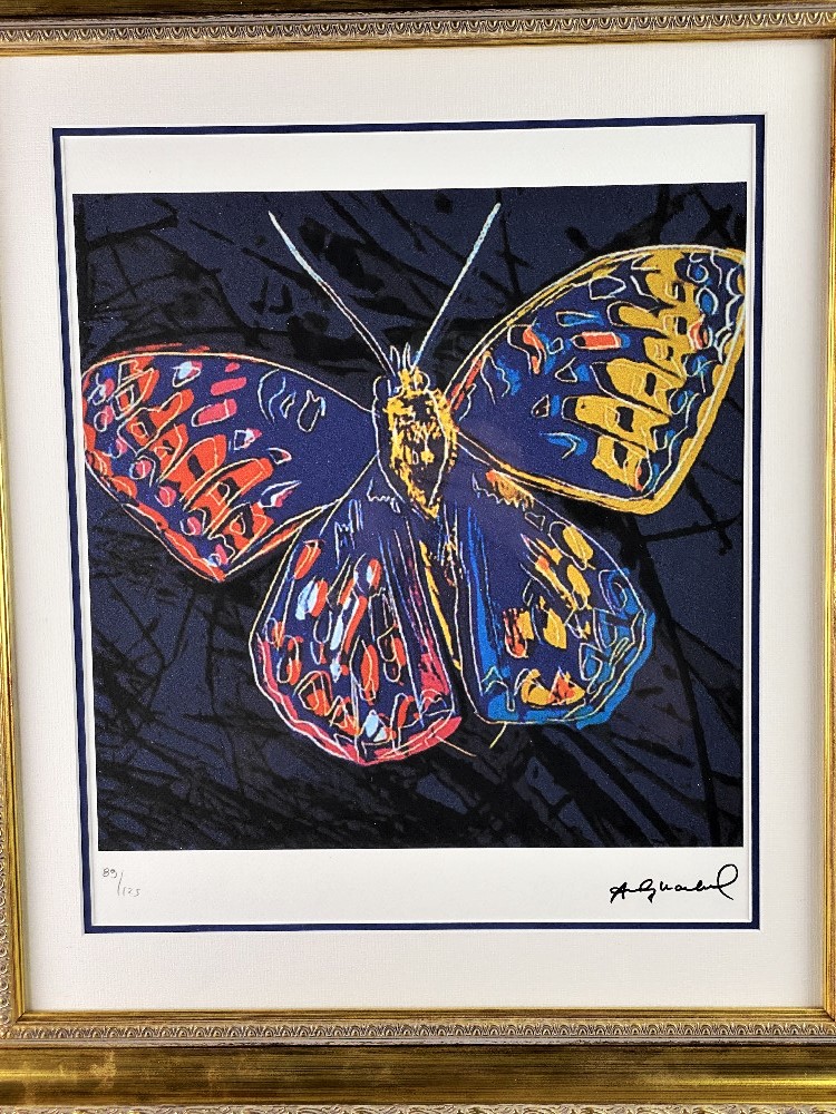 Andy Warhol “Silverspot Butterfly” #89/125 Lithograph - Image 2 of 7