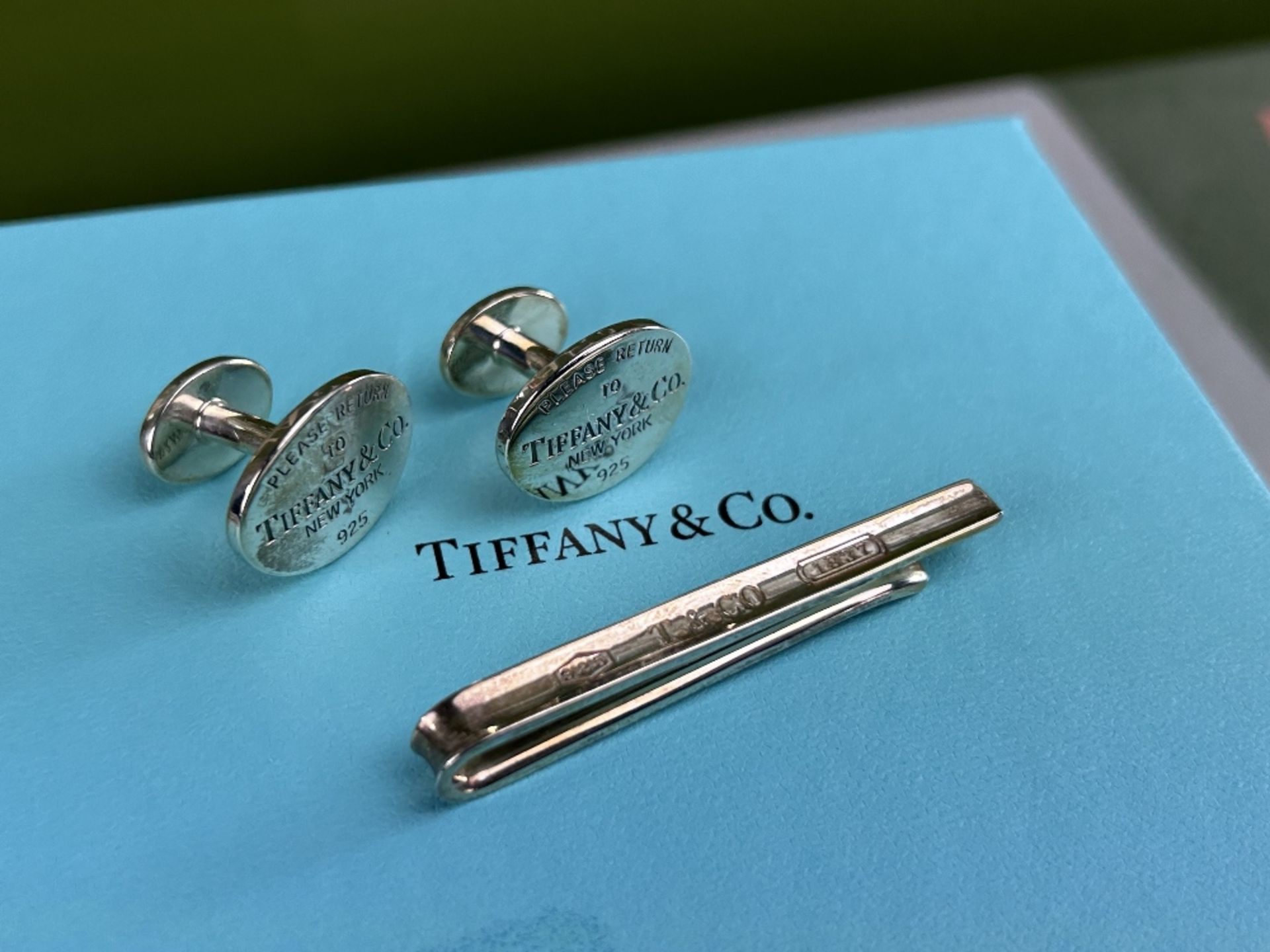 Tiffany & Co 925 Silver Cufflinks & Tie Pin Special Edition