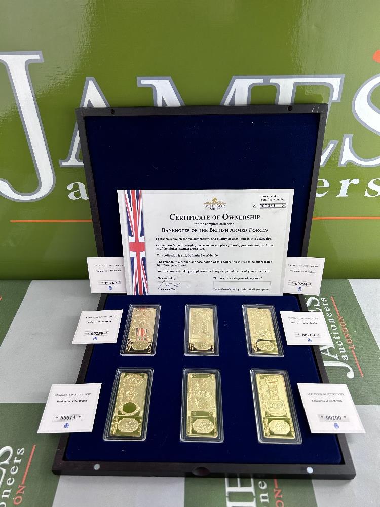 Banknotes Of The British Armed Forces Gold Ingot Set