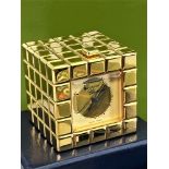Chopard Ice Cube Travel / Desk Clock Gold/Champagne Edition