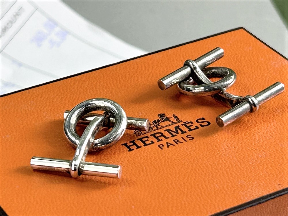 Hermes Chaine D'Ancre Argent Cufflinks Silver 925 - Image 4 of 4