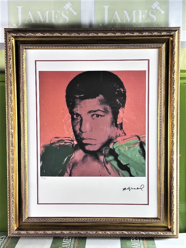 Andy Warhol-(1928-1987) "Muhammad Ali" Numbered Lithograph