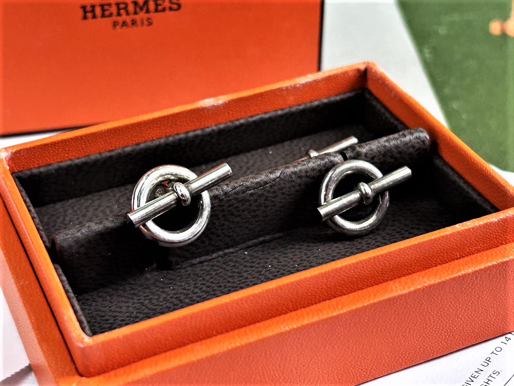 Hermes Chaine D'Ancre Argent Cufflinks Silver 925 - Image 3 of 4