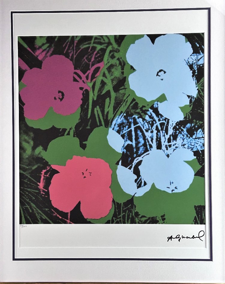 Andy Warhol-(1928-1987) "Flowers" Numbered Lithograph 20/100 - Image 2 of 7