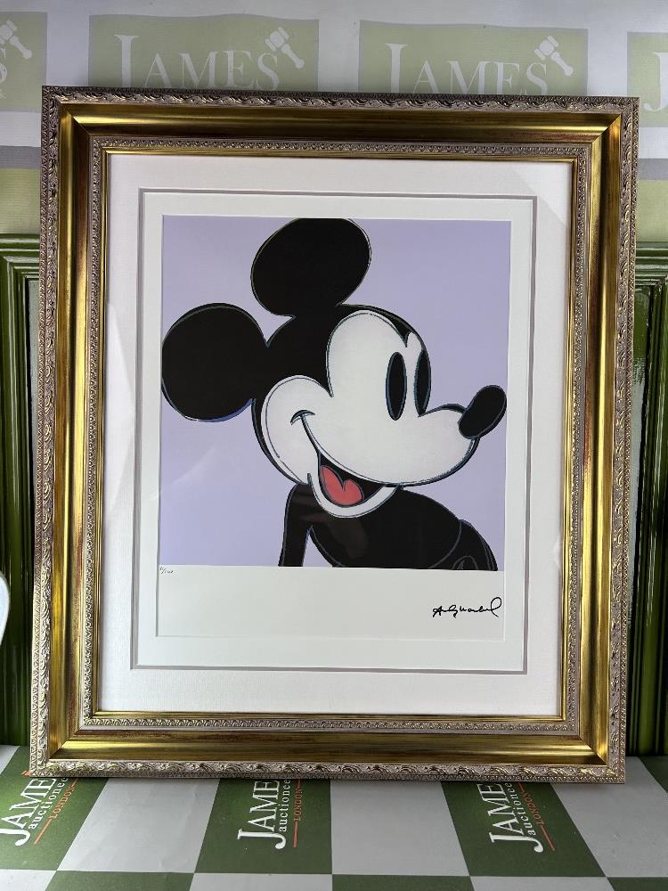 Andy Warhol-(1928-1987) "Mickey" Numbered Lithograph #81/100 - Image 6 of 6