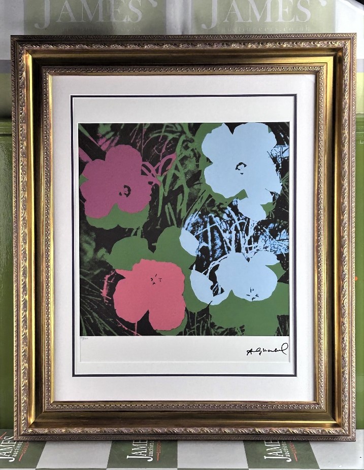 Andy Warhol-(1928-1987) "Flowers" Numbered Lithograph 20/100 - Image 7 of 7