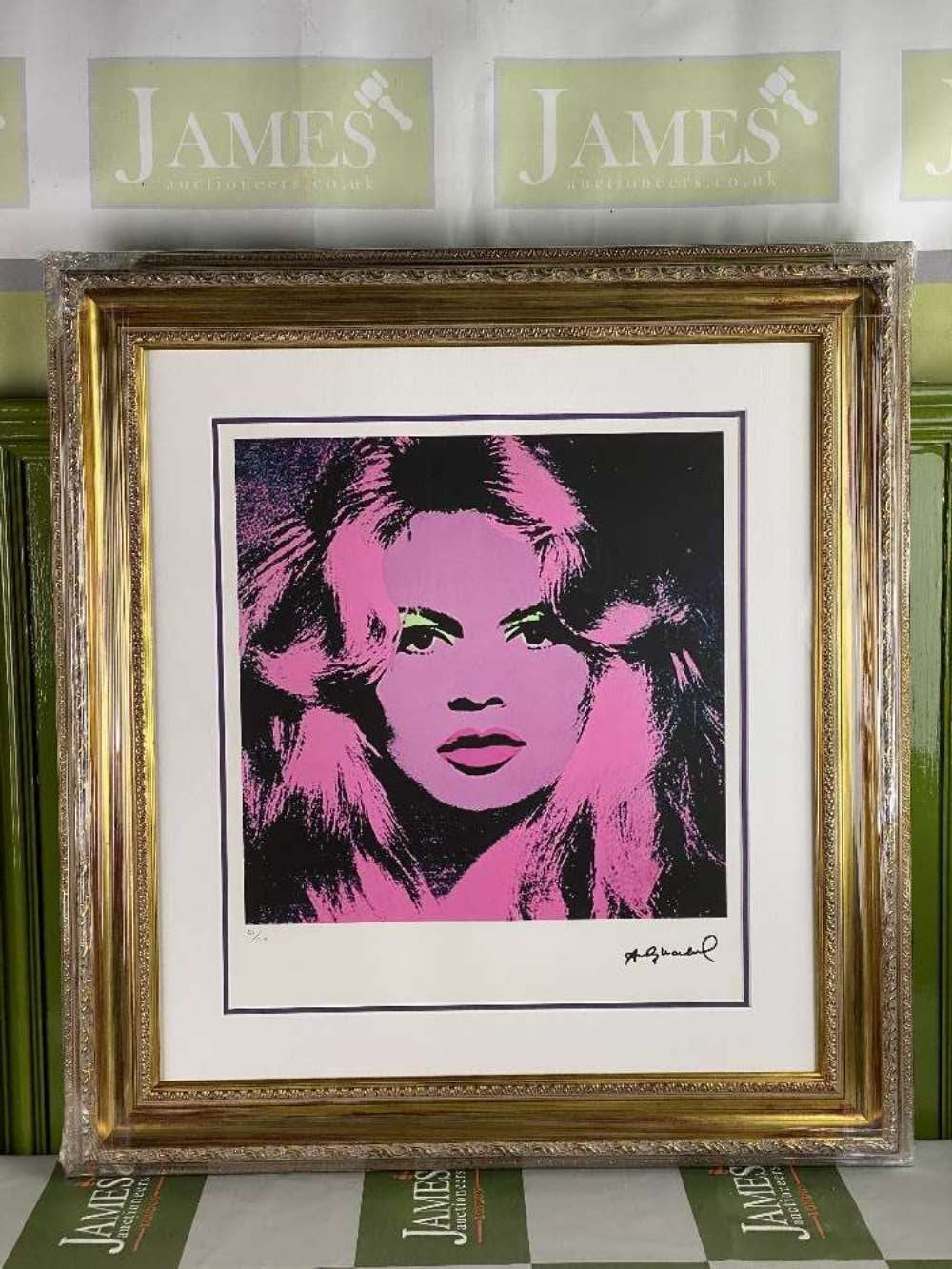 Andy Warhol-(1928-1987) "Bardot" Numbered Lithograph - Image 4 of 4