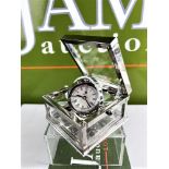 Crystal Cased Gimbal Desk Clock