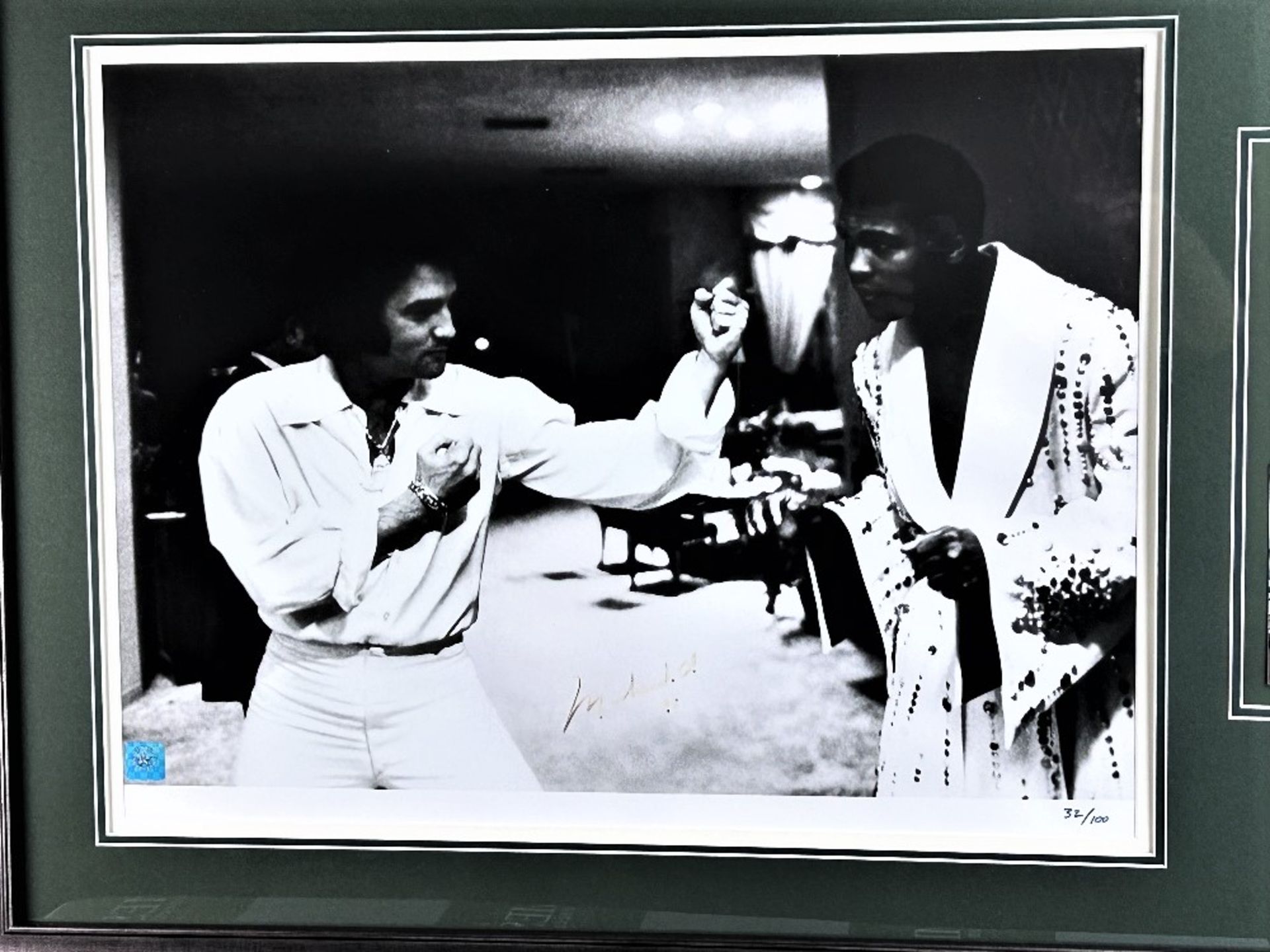 Muhammad Ali Signed Meeting Elvis Presley Ltd Edition 32/100 - Image 2 of 7