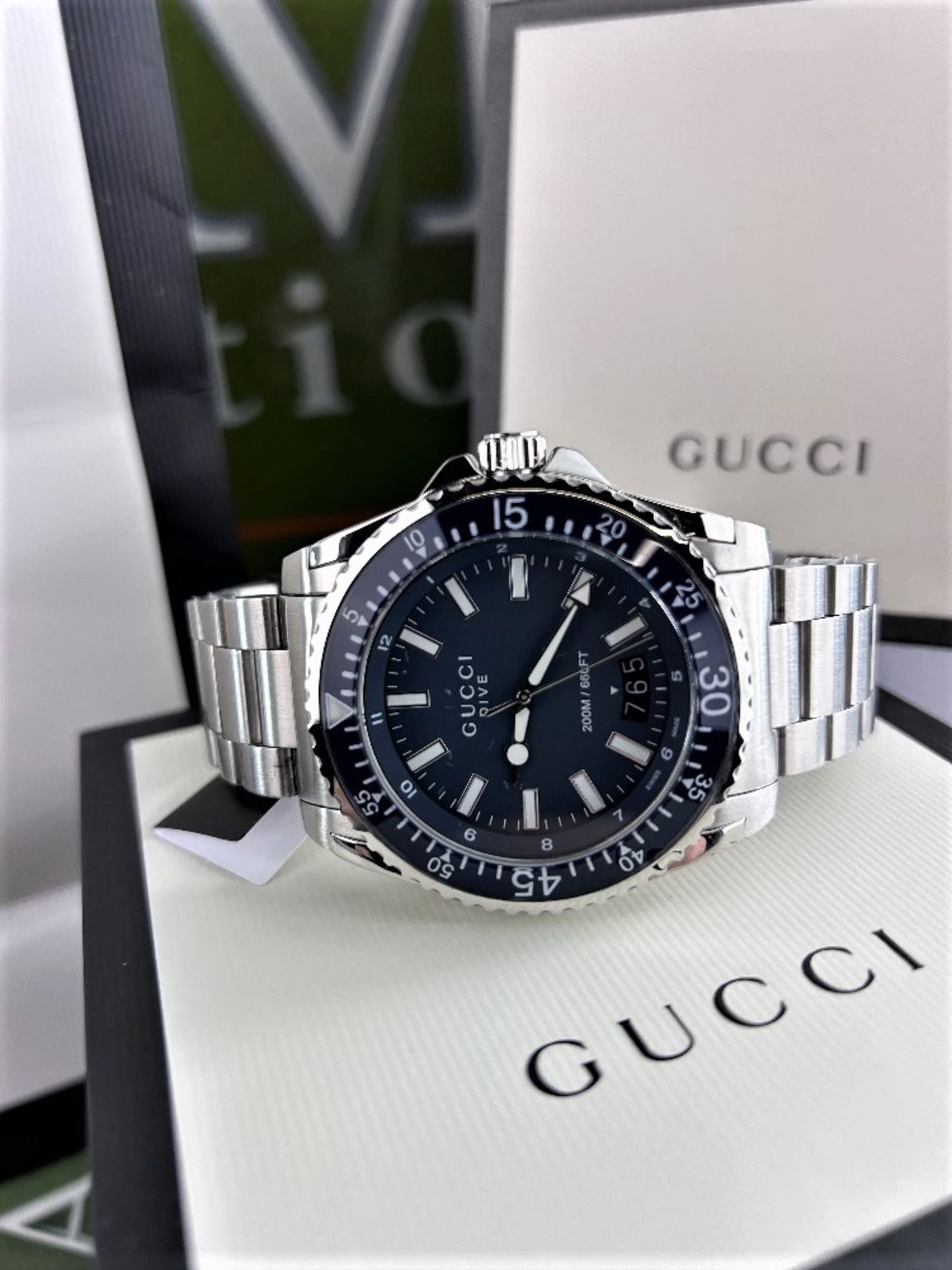 Gucci Dive Stainless Steel Blue Dial Quartz Watch 45mm - Image 5 of 8