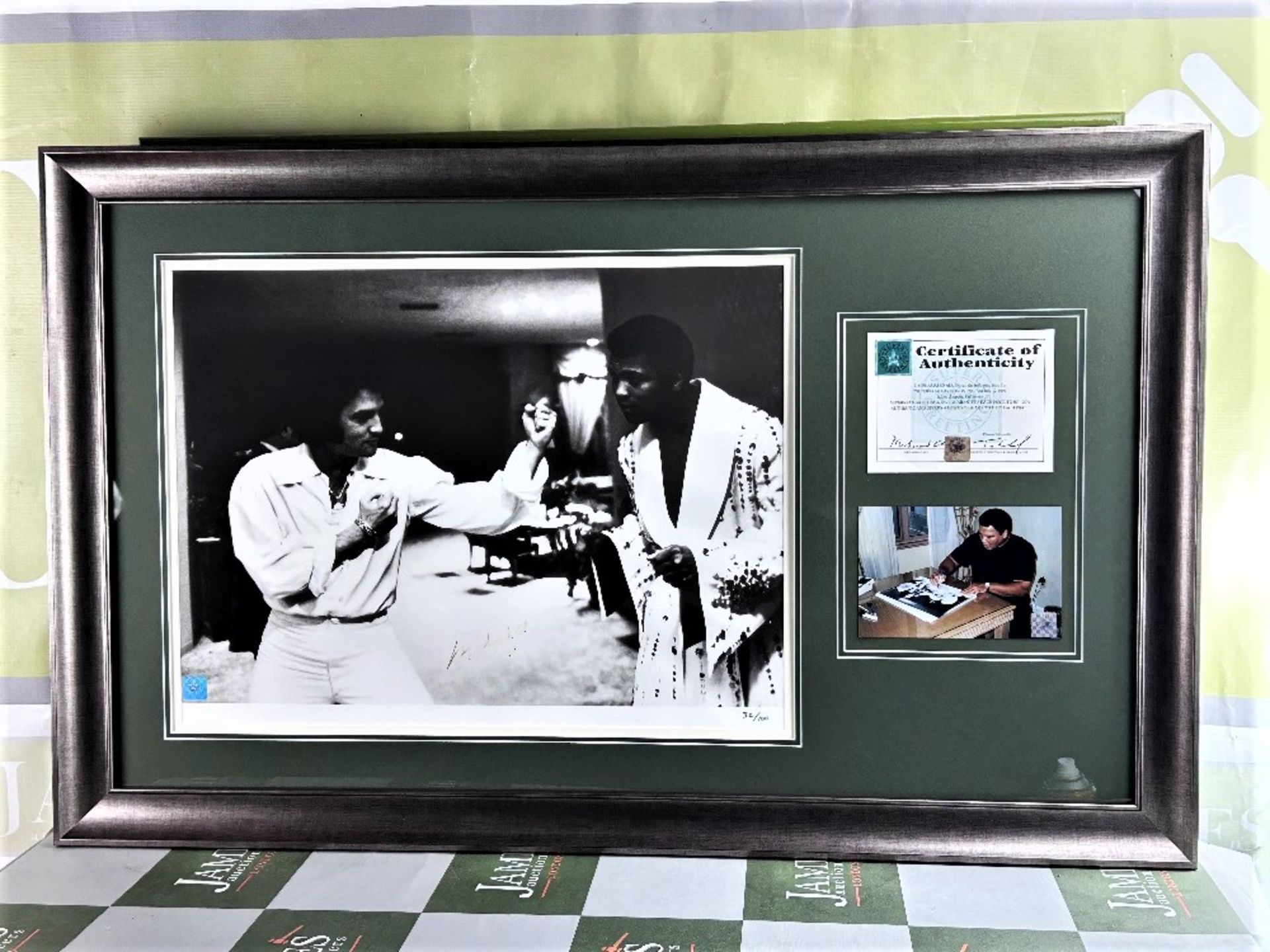 Muhammad Ali Signed Meeting Elvis Presley Ltd Edition 32/100