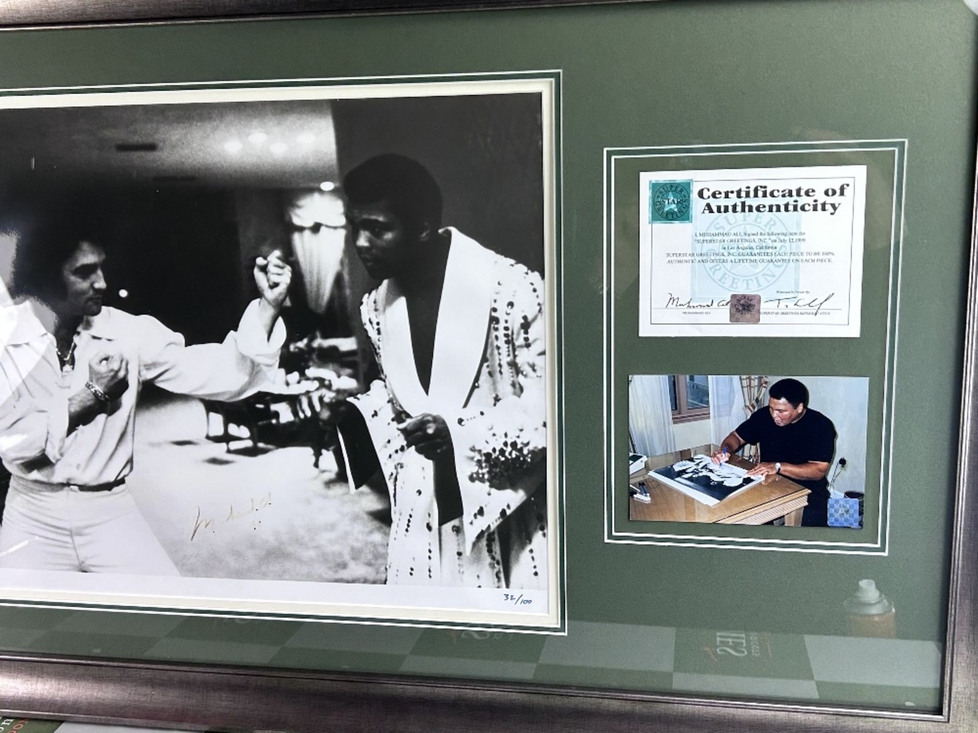 Muhammad Ali Signed Meeting Elvis Presley Ltd Edition 32/100 - Image 3 of 7