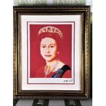 Andy Warhol-(1928-1987) "Elizabeth " Red Ltd Edition Lithograph