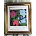 Andy Warhol-(1928-1987) "Flowers" Numbered Lithograph 20/100