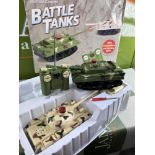 Pair of Remote Control Toy Tanks