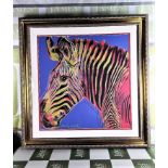 Andy Warhol-(1928-1987) Extra Large-"The Zebra" Numbered Lithograph