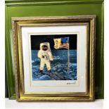 Andy Warhol-(1928-1987) "Man on the Moon" Numbered Lithograph