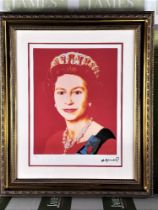 Andy Warhol-(1928-1987) "Elizabeth " Red Ltd Edition Lithograph