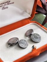 Hermes Paris Classic Bijouterie Fantaisie Cufflinks