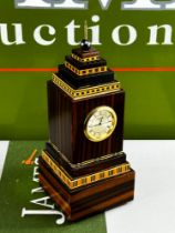 Decor Elie Bleu Tabletier Desk Clock