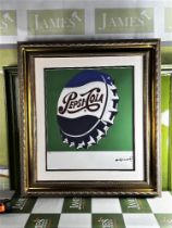Andy Warhol-(1928-1987) "Pepsi Cola" Numbered Lithograph