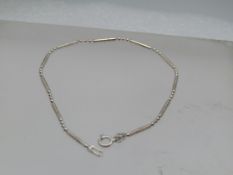 Sterling Bar & Ball Link Bracelet, 7.5