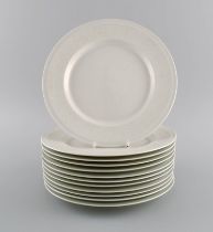Raija Uosikkinen For Arabia. Twelve Rare Pitsi Lunch Plates With Floral Decoration. Dated 1967-19...