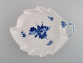 Royal Copenhagen Blue Flower Braided Leaf-shaped Dish. Model Number 10/8002. Dated 1959.