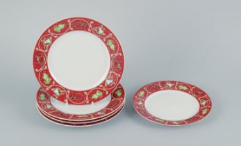 Rosenthal, Germany. A Set Of Five Christmas Plates In Porcelain Decorated With Christmas Motifs O...