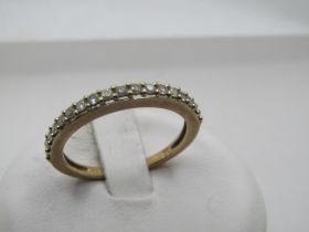 Vintage 10kt Diamond Wedding Anniversary Band, Sz. 7, 1970's-1980's