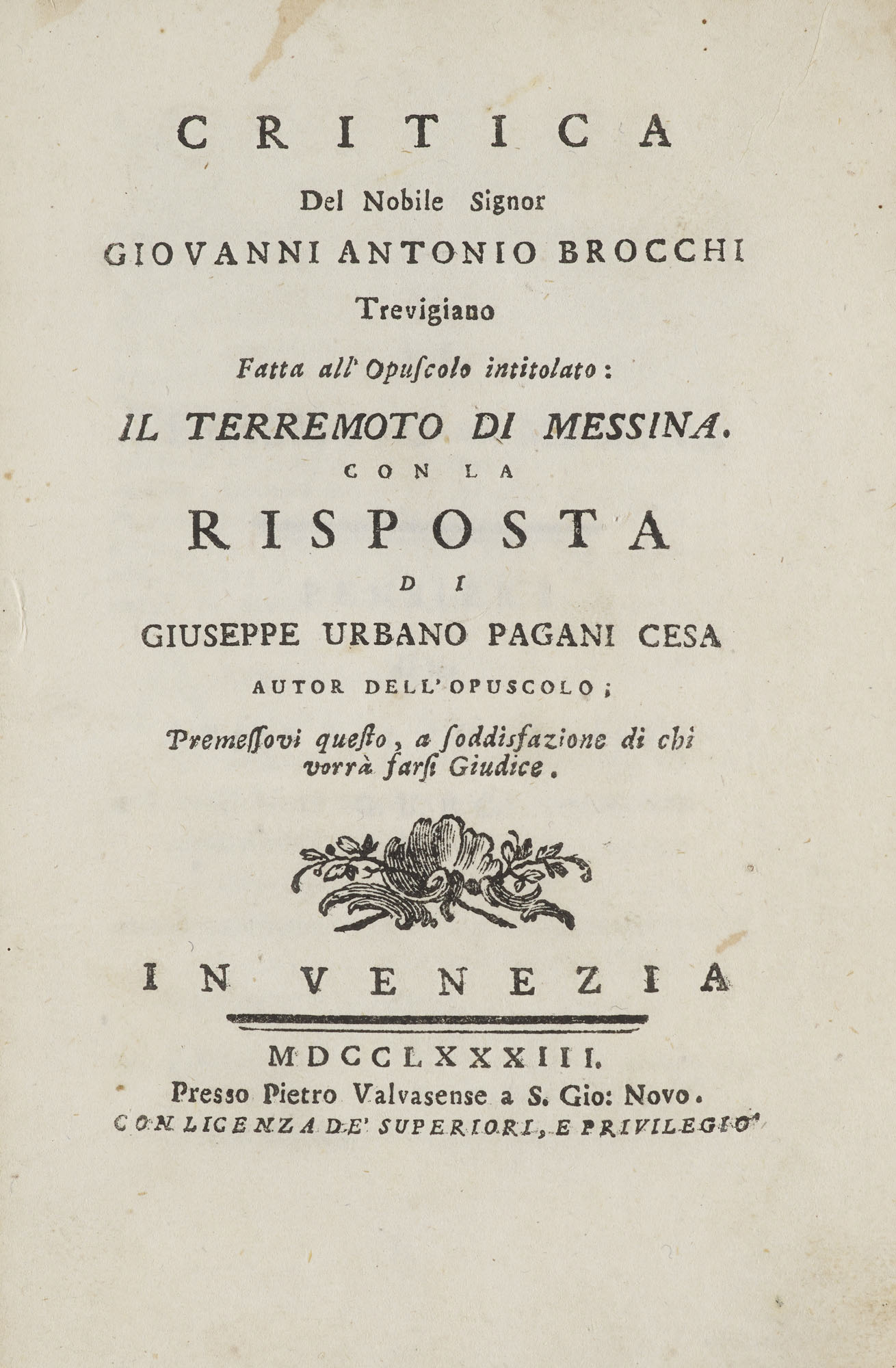 Geologie - - Giovanni Antonio Brocchi.
