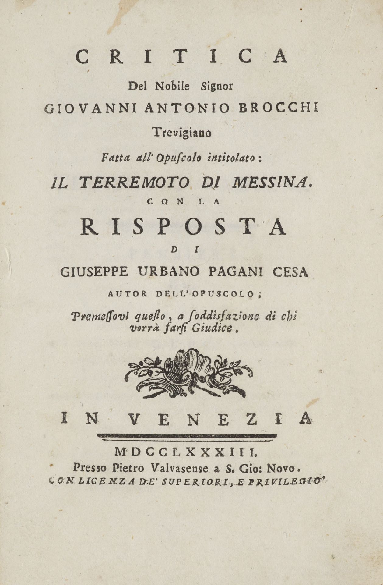 Geologie - - Giovanni Antonio Brocchi.
