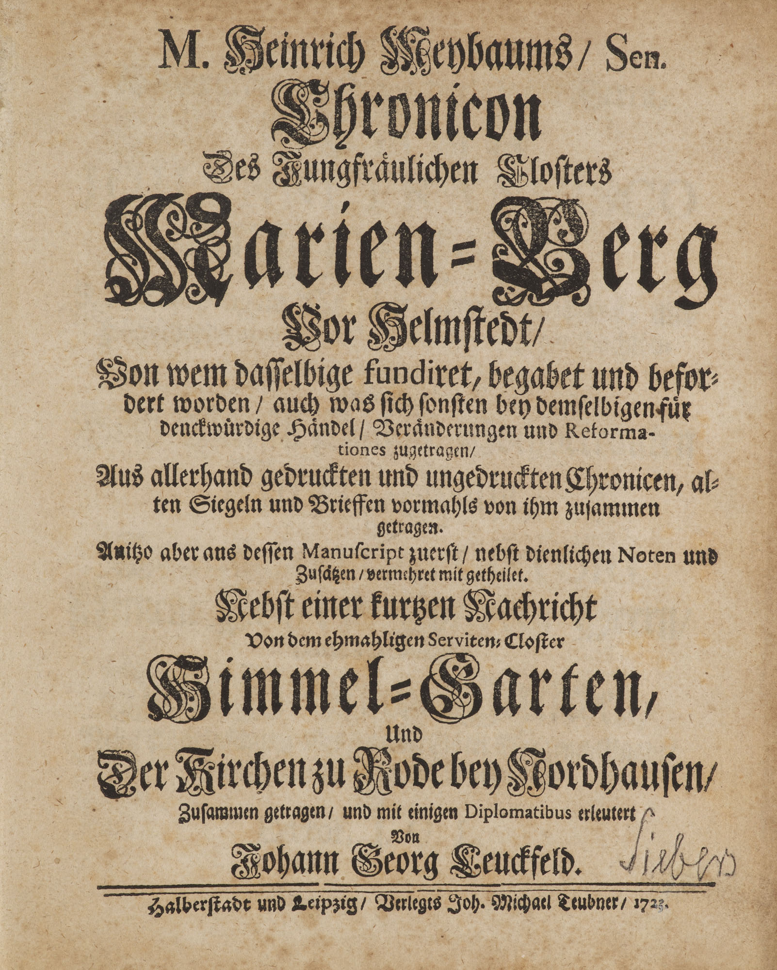 Heinrich Meybaum. Chronicon Des