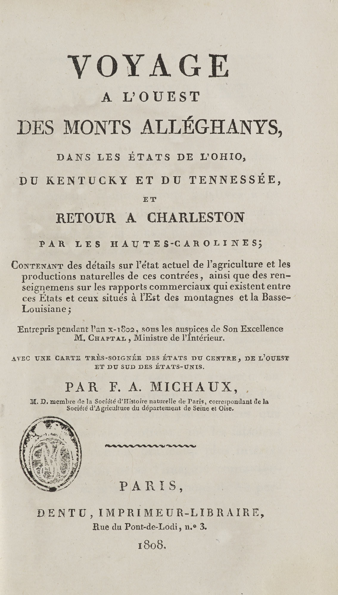 Amerika - - François-André Michaux. - Image 2 of 2