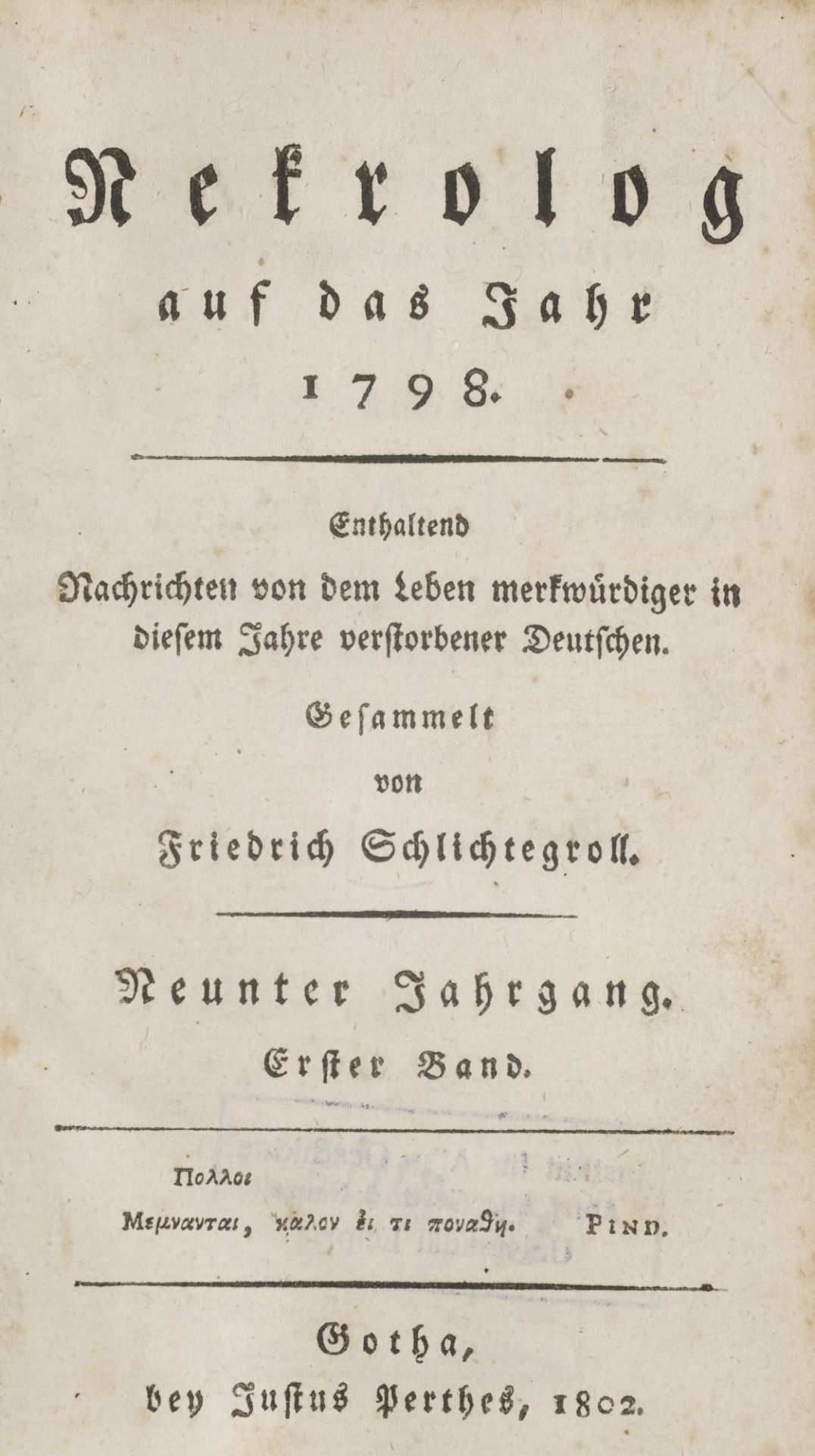 Forster, Johann Reinhold - - Friedrich