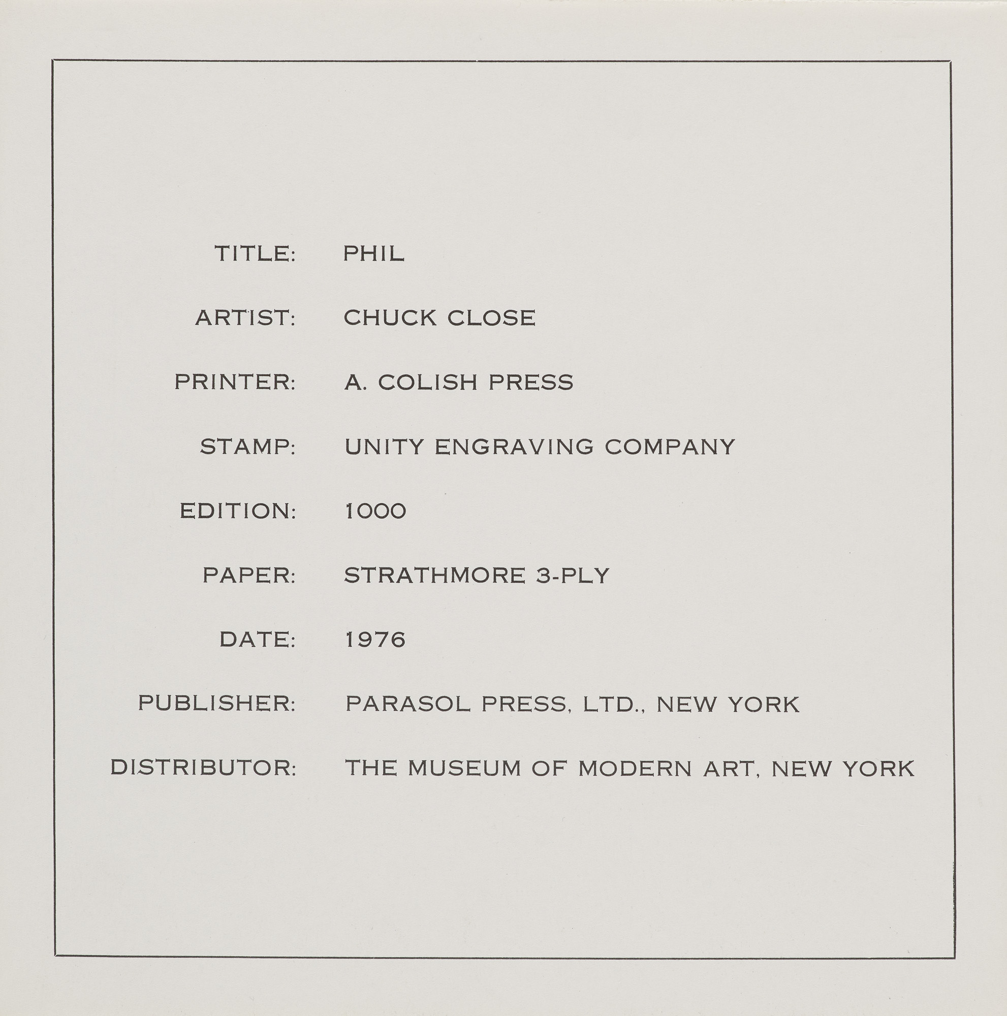 Photorealismus - - Chuck Close. (1940 - Image 2 of 2