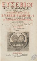 Eusebius Caesariensis. De demonstratione evangelica libri decem (graece & latine). Editio nova. Mit