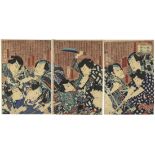 Kunichika, Beautiful Actors, Original Japanese Woodblock Print