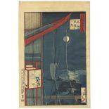 Kiyochika, Moon, Original Japanese Woodblock Print